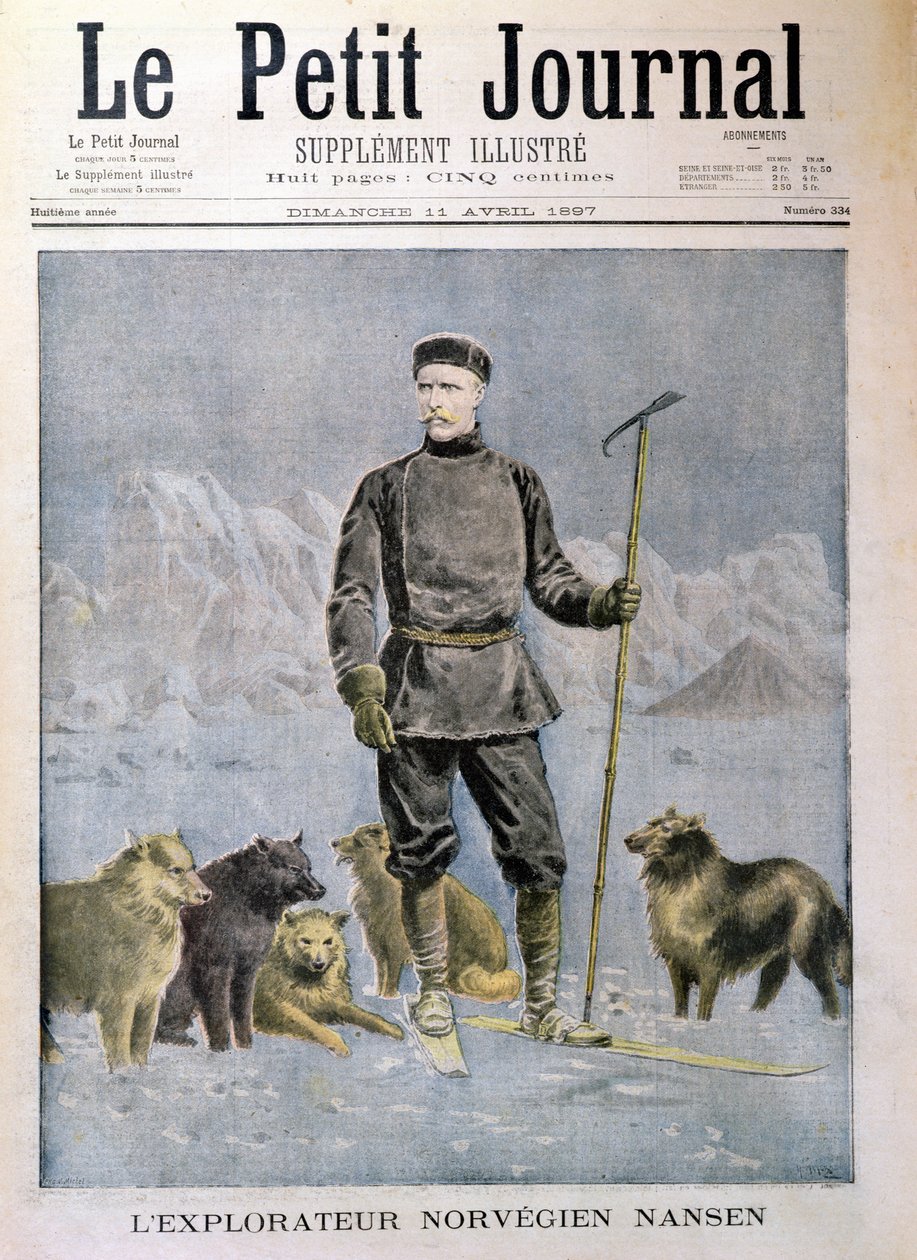 O norueguês Explorer Nansen, capa do &39;Le Petit Journal&39;, 11 de abril de 1897 de Henri Meyer