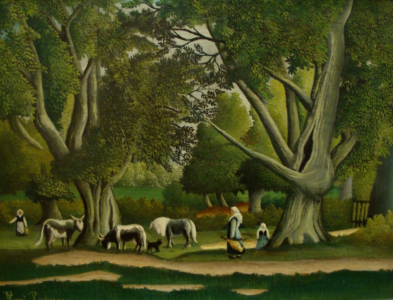 Paisagem, com, milkmaids de Henri Rousseau