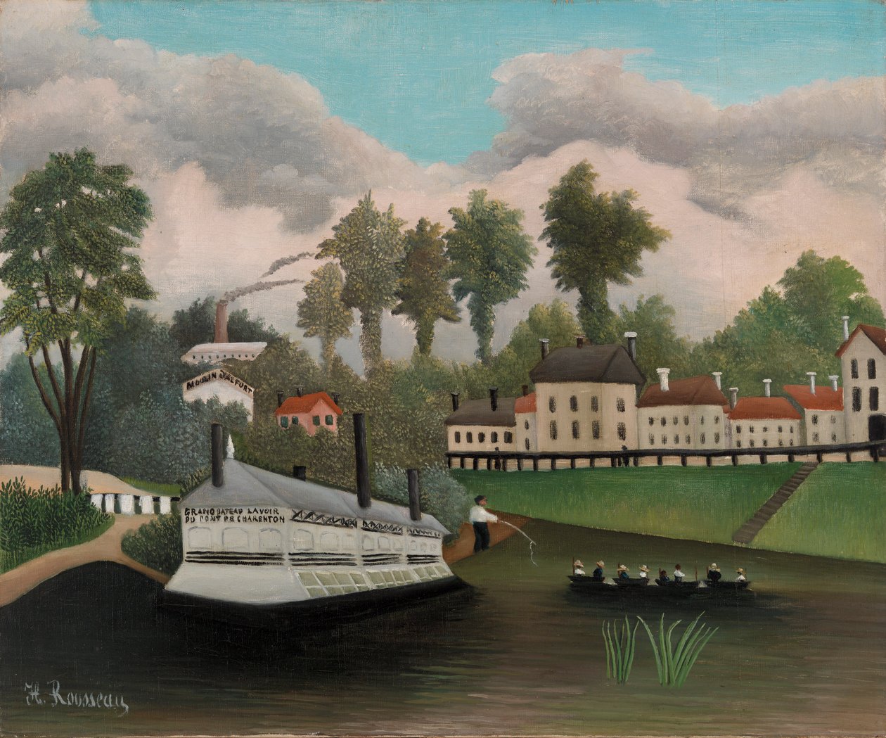 O barco de lavanderia de Pont de Charenton de Henri Rousseau