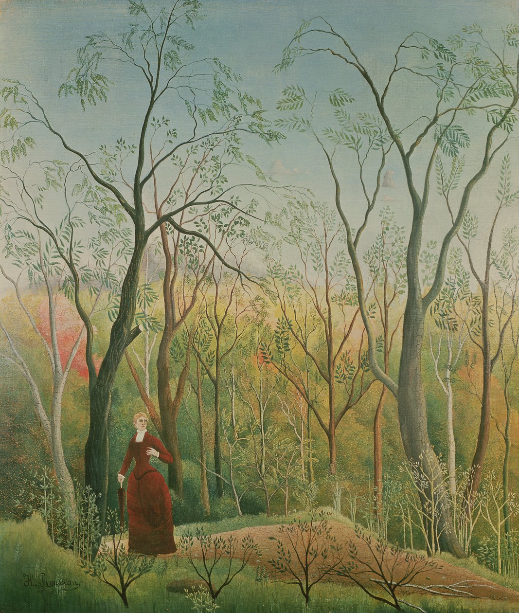 A caminhada na floresta, 1886-90 de Henri Rousseau