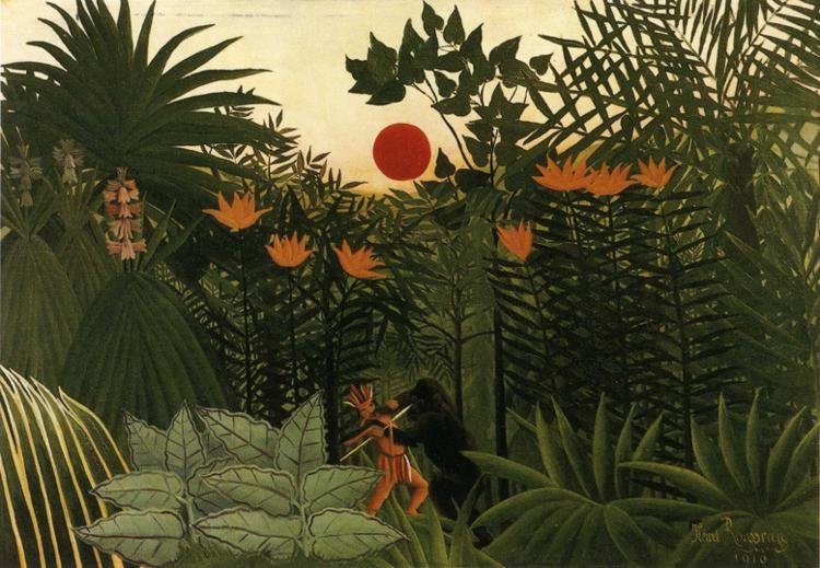 Paisagem tropical de Henri Rousseau