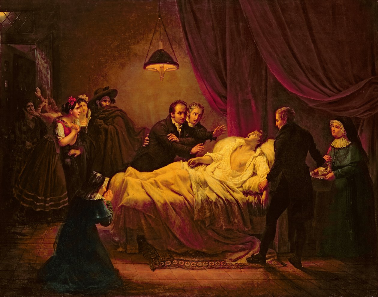 A morte de Mazet, 1821 de Henri Serrur