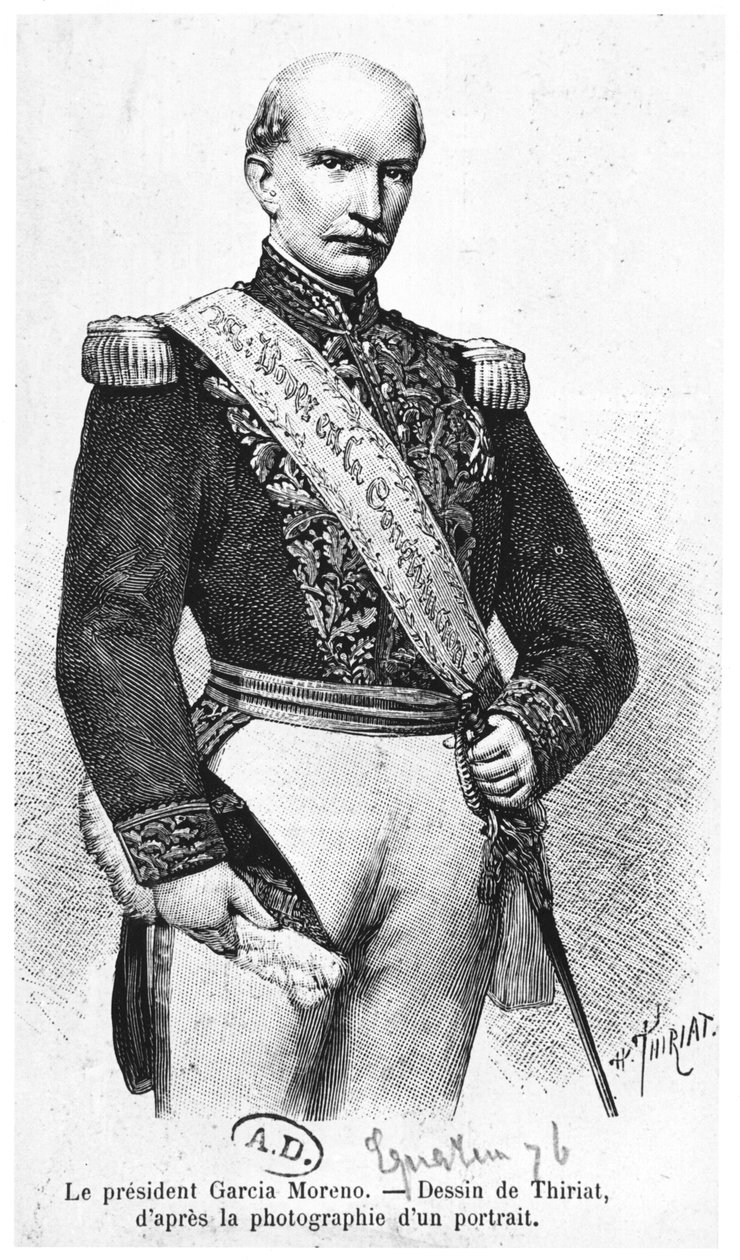 Gabriel Garcia Moreno (1821-75) presidente do Equador de Henri Thiriat