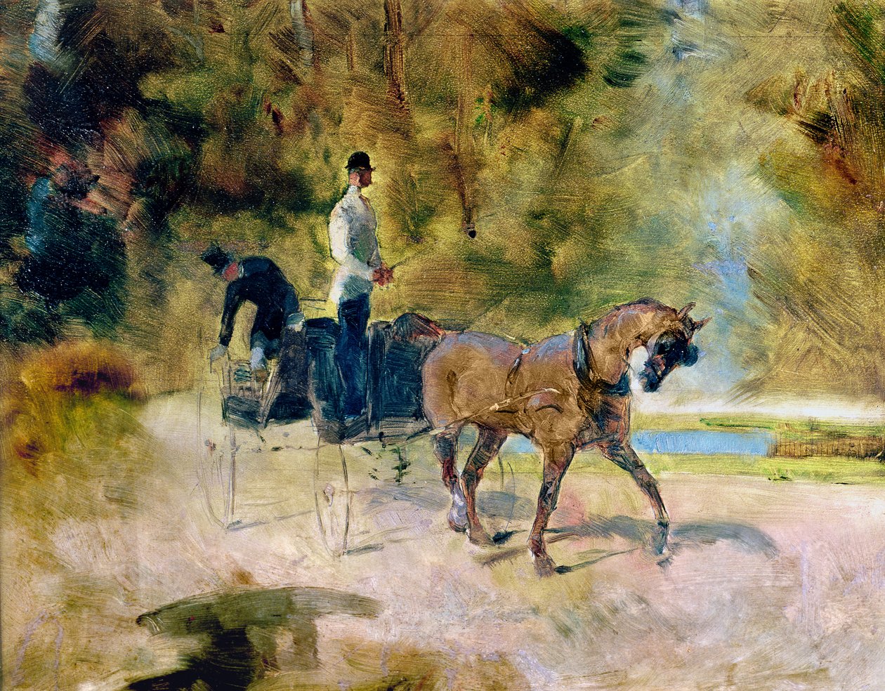 Um carrinho de cachorro, 1880 de Henri de Toulouse Lautrec