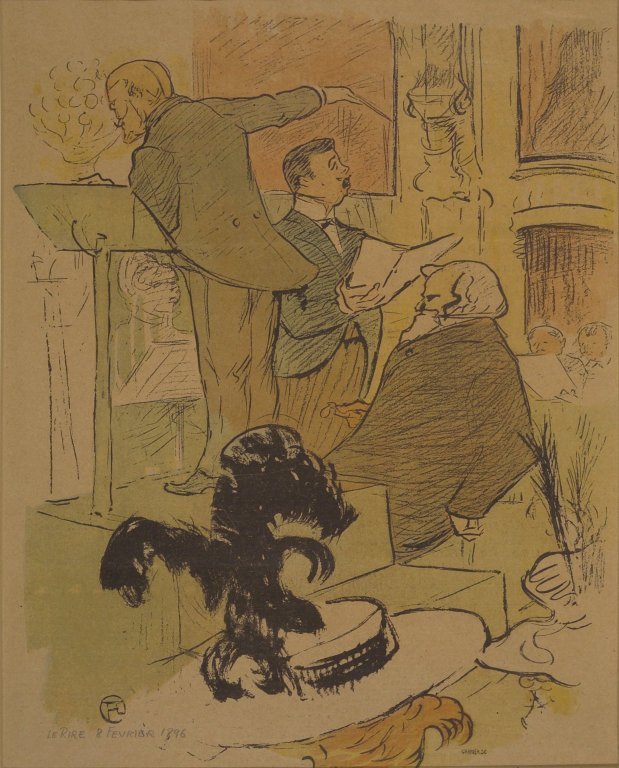 Ambroise Thomas Assistant tem um ensaio de Françoise de Rimini de La Rire de Henri de Toulouse Lautrec