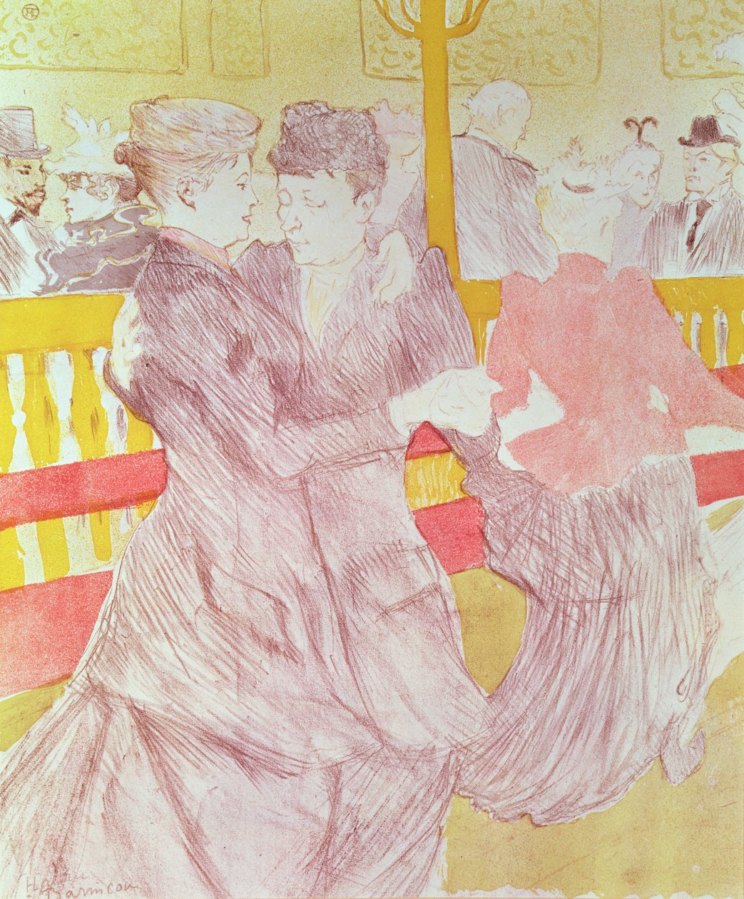 No Moulin Rouge: The Two Waltzers, 1897 (ver também 3582) de Henri de Toulouse Lautrec