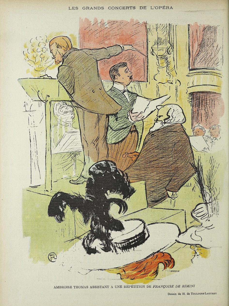 Caricatura em Le Rire de Henri de Toulouse Lautrec