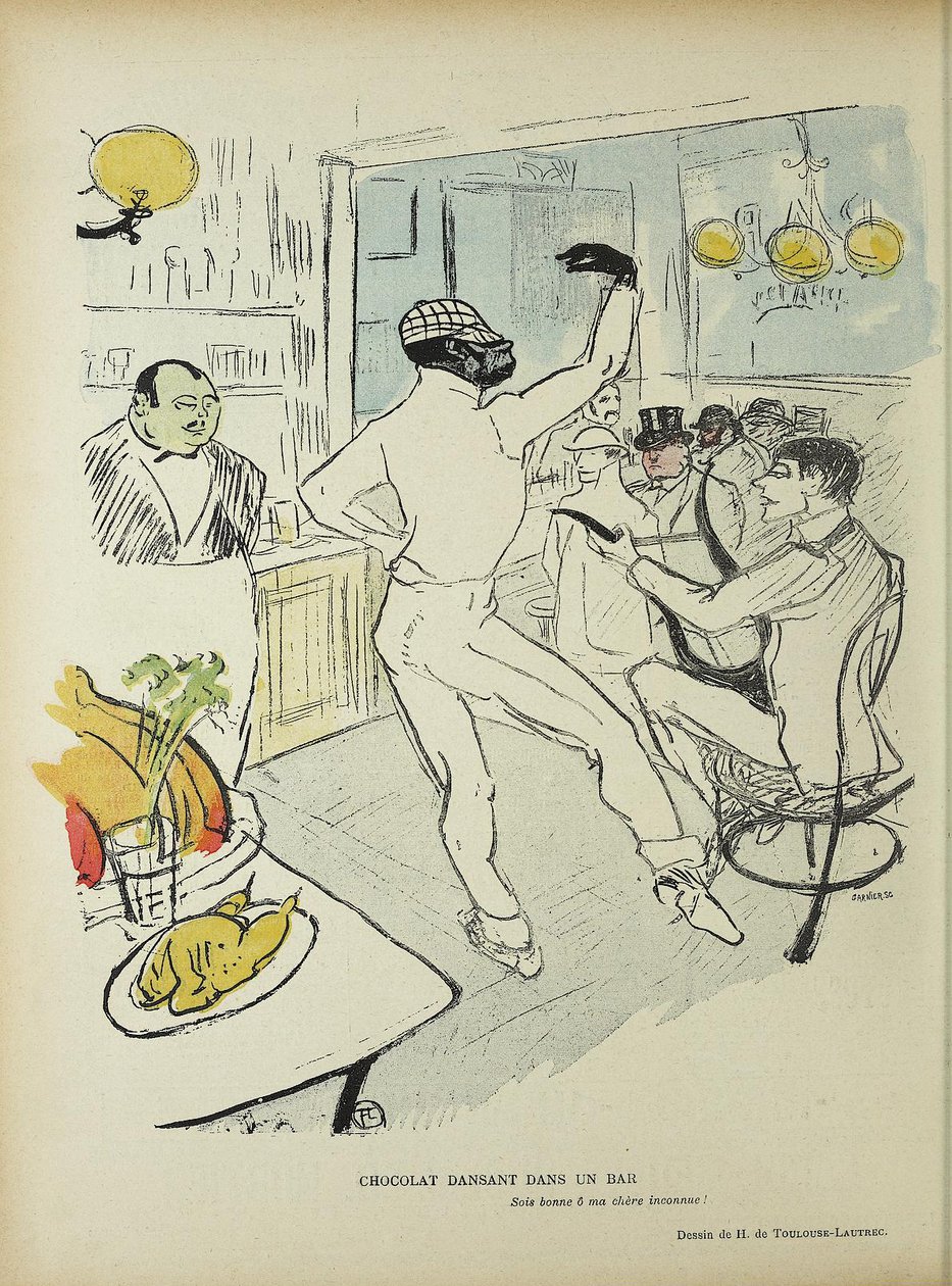 Chocolate dançando em um bar de Henri de Toulouse Lautrec