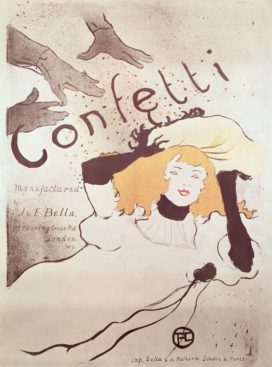 Confetti, 1893 (ver também 84459) de Henri de Toulouse Lautrec