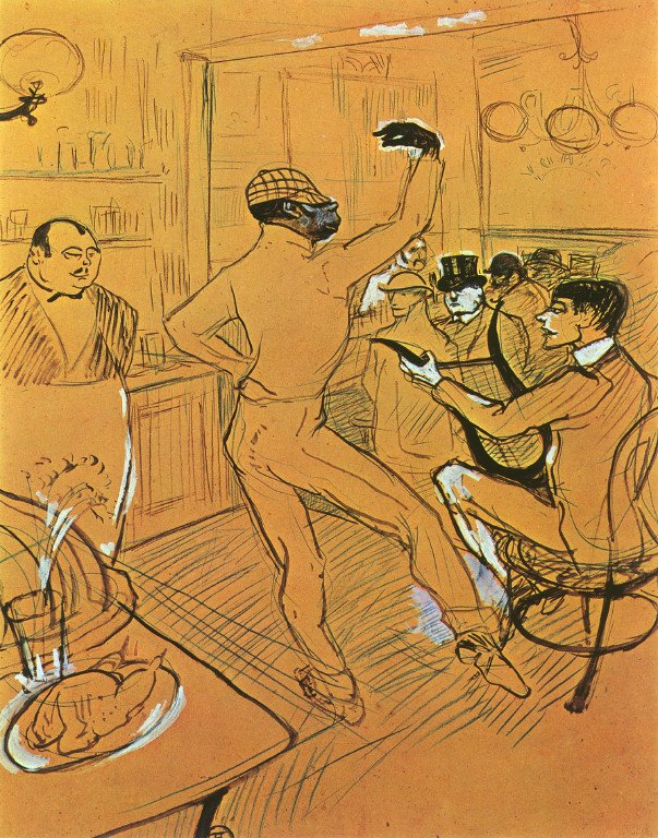 Dançando no bar de Henri de Toulouse Lautrec