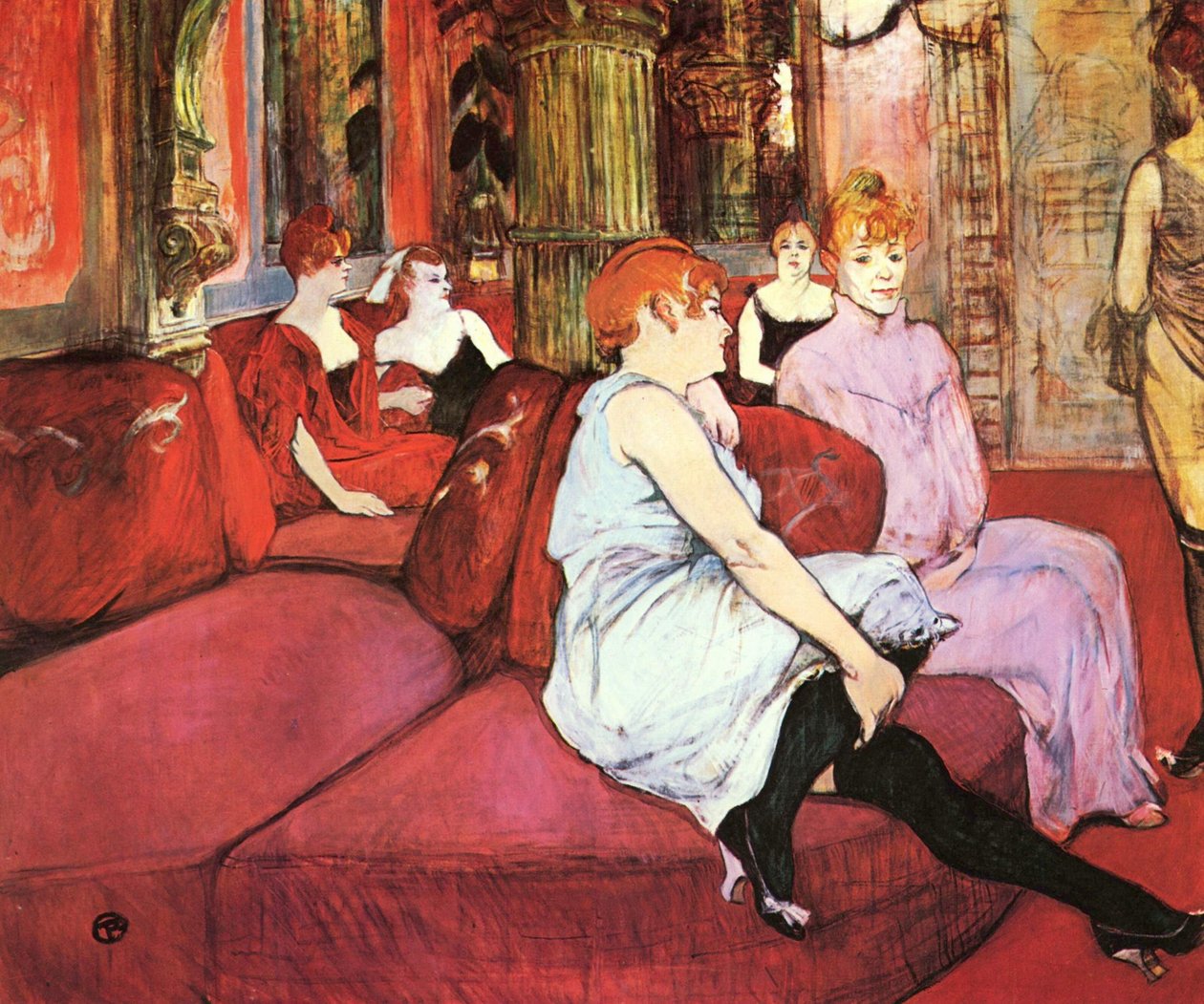 Der Salon na Rue des Moulins de Henri de Toulouse Lautrec