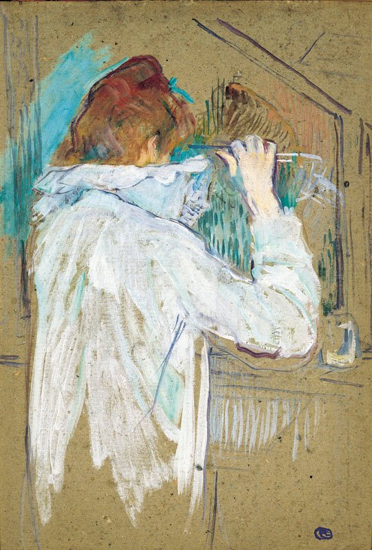 Mulher de ondulação de Henri de Toulouse Lautrec