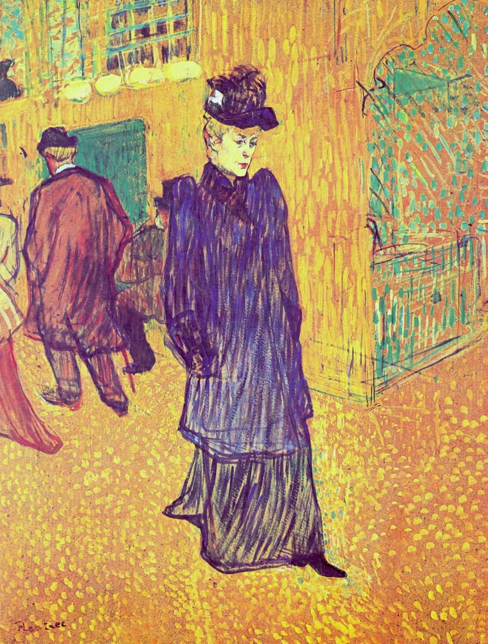 Jane Avril Deixando o Moulin Rouge de Henri de Toulouse Lautrec