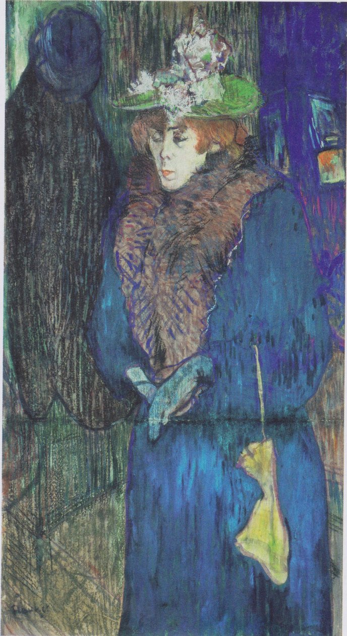 Jane Avril entra no Moulin Rouge de Henri de Toulouse Lautrec