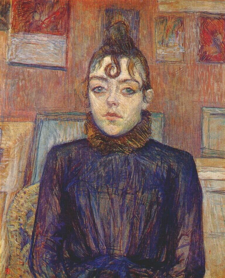 Garota de Lautrec com lovelock de Henri de Toulouse Lautrec