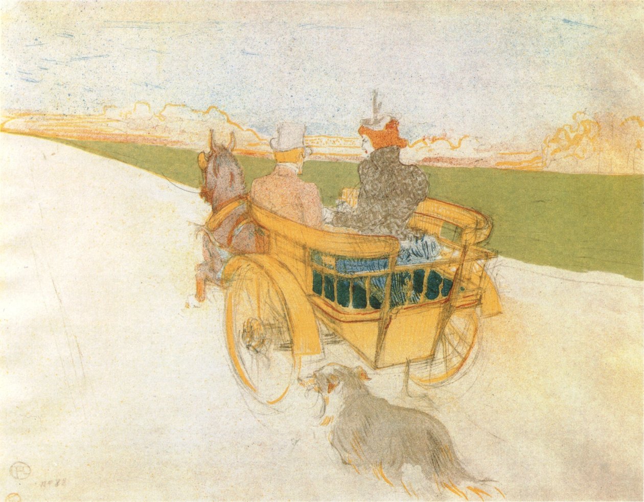 Saída rural de Henri de Toulouse Lautrec