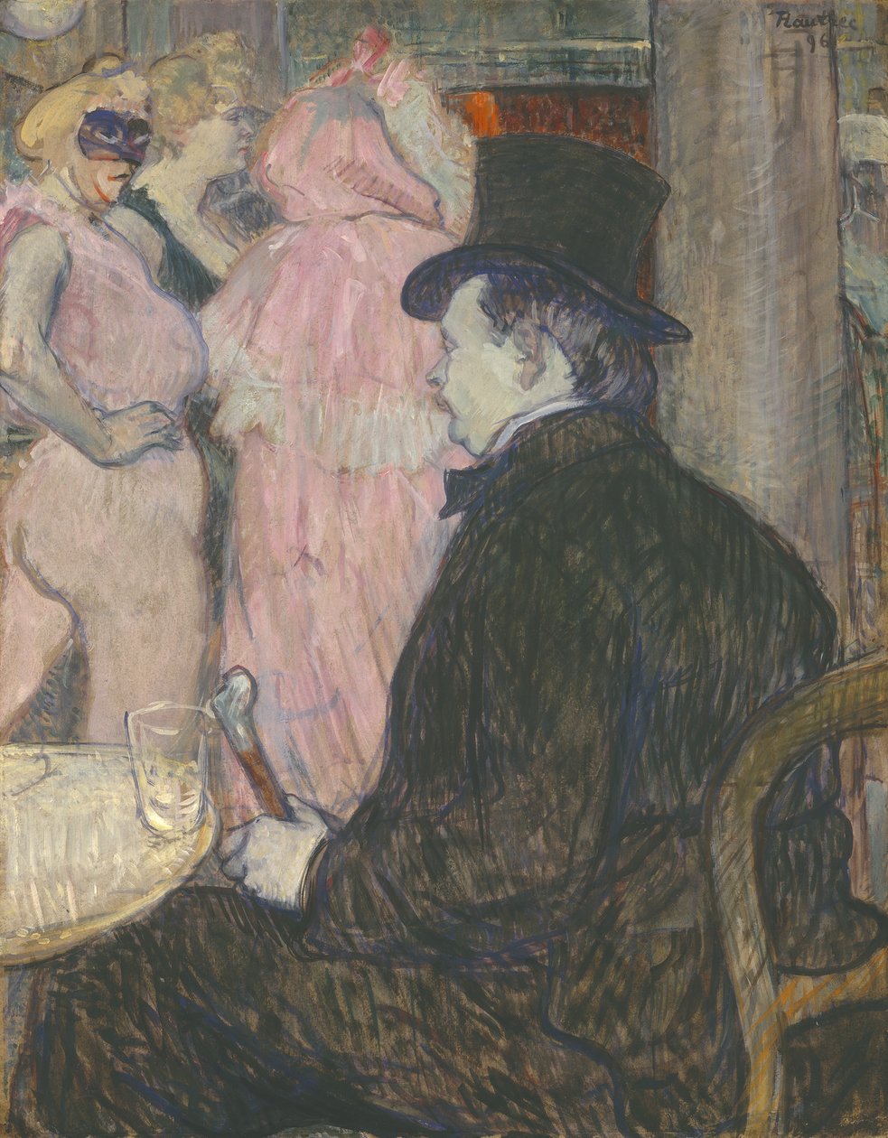 Maxime Dethomas, 1896 (óleo sobre papelão) de Henri de Toulouse Lautrec