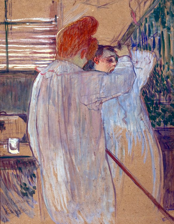 Mulher se Penteando de Henri de Toulouse Lautrec