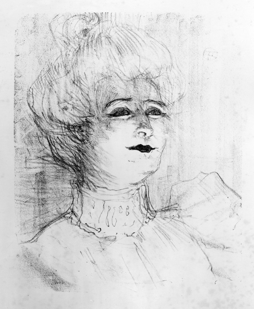Retrato de Marie-Louise Marsy no palco, 1898 de Henri de Toulouse Lautrec