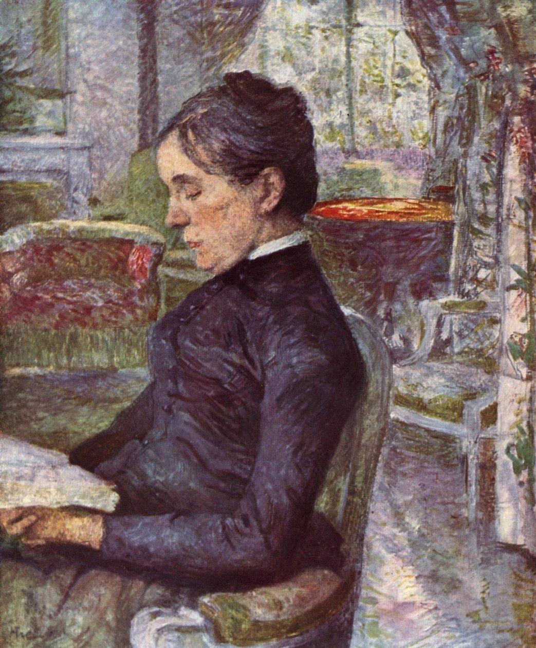Retrato da Condessa A. de Toulouse-Lautrec de Henri de Toulouse Lautrec