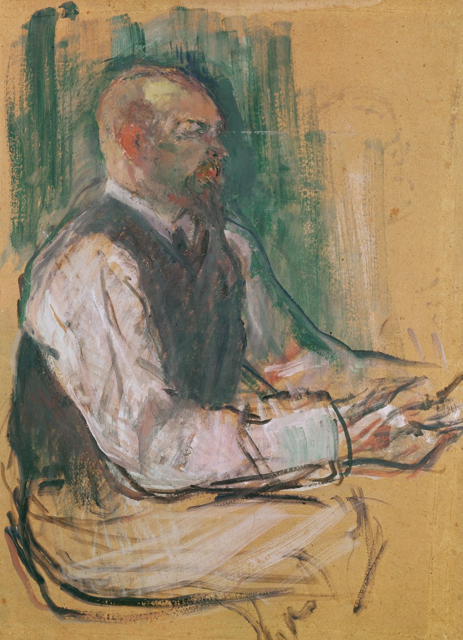 Professor Robert Wurz (1858-1919) 1901 (óleo no cartão) de Henri de Toulouse Lautrec