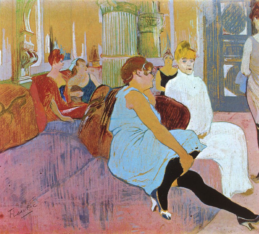 Salão na rue des moulins de Henri de Toulouse Lautrec