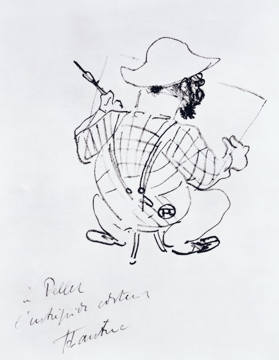 Auto-retrato, 1896 (lápis) de Henri de Toulouse Lautrec