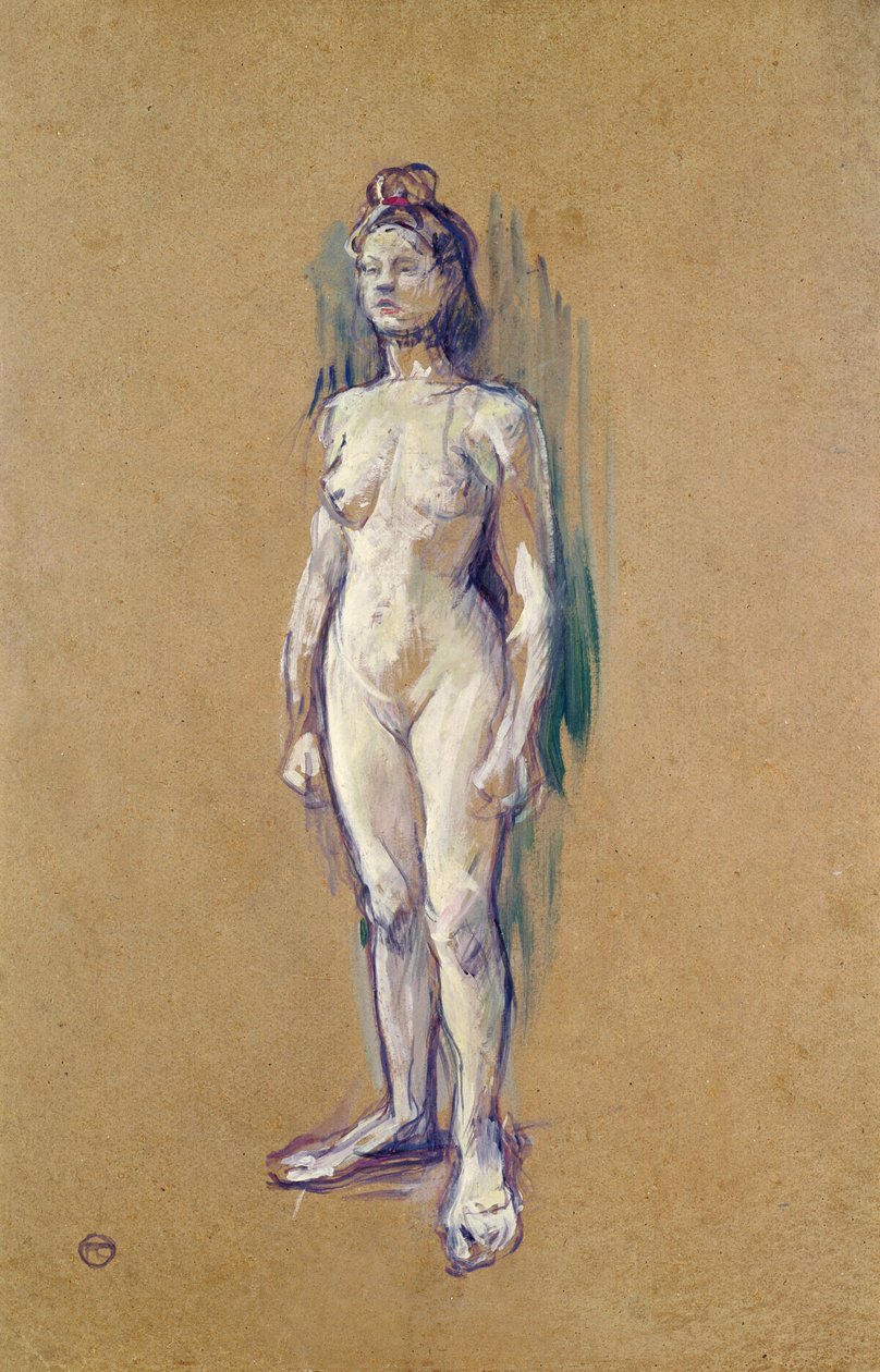 Nu feminino em pé de Henri de Toulouse Lautrec