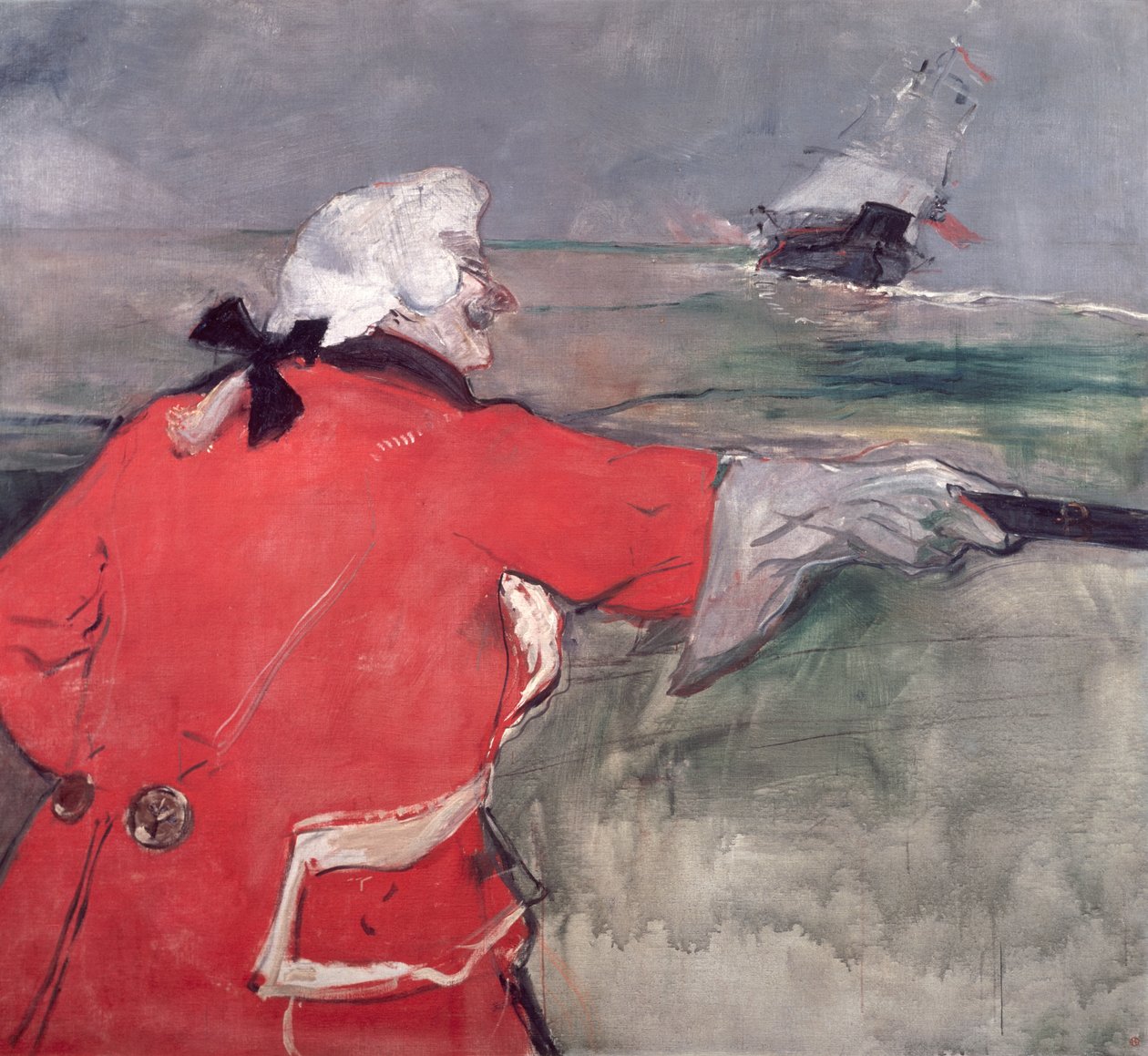 O almirante Viaud, ou Paul Viaud em um traje do almirante, 1901 de Henri de Toulouse Lautrec