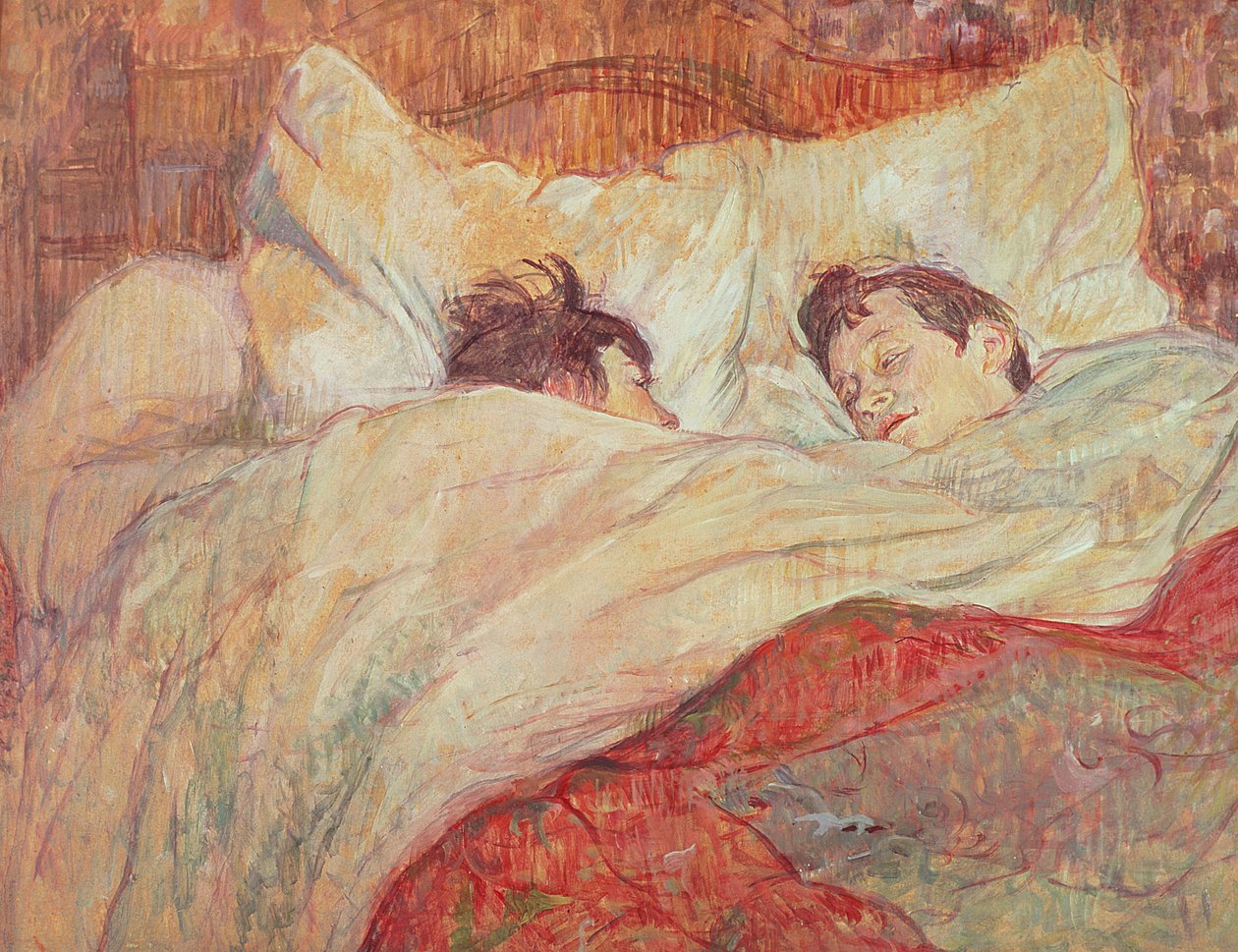 A cama, c.1892-95 (óleo em papelão) de Henri de Toulouse Lautrec