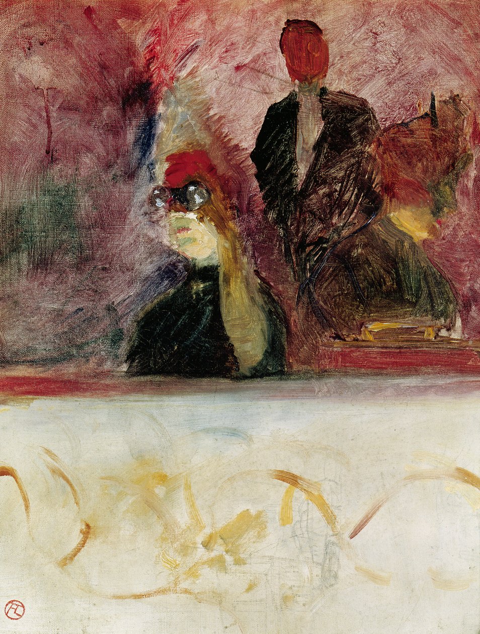 A caixa no Mascaron Dore, 1893 de Henri de Toulouse Lautrec
