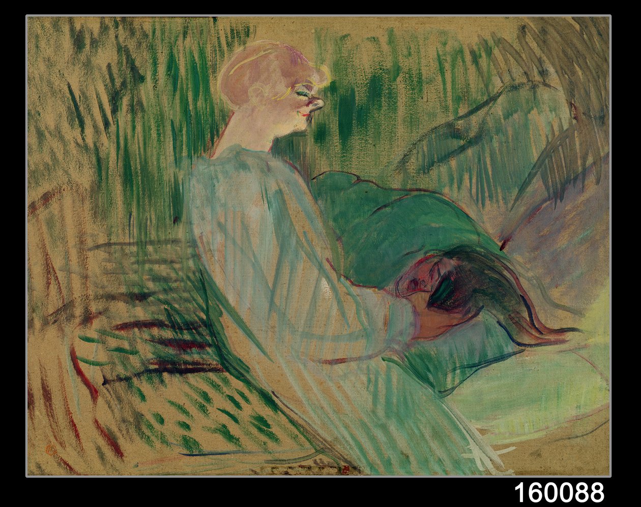 O divã, Rolande, 1894 (óleo sobre papelão) de Henri de Toulouse Lautrec