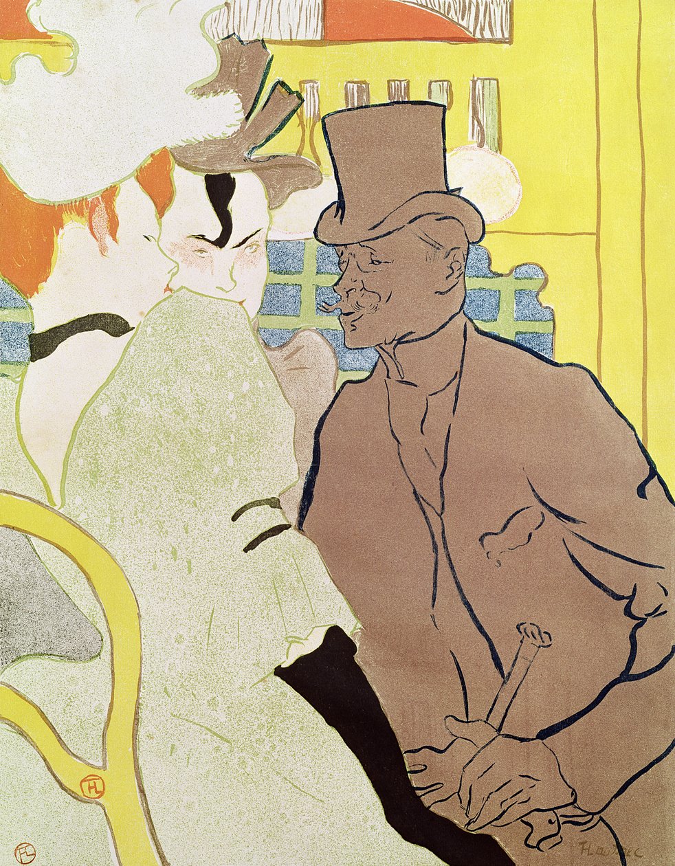 O inglês no Moulin Rouge, 1892 de Henri de Toulouse Lautrec