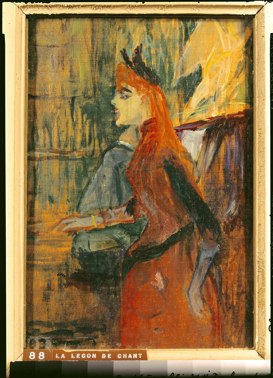 A lição do canto, 1882 de Henri de Toulouse Lautrec
