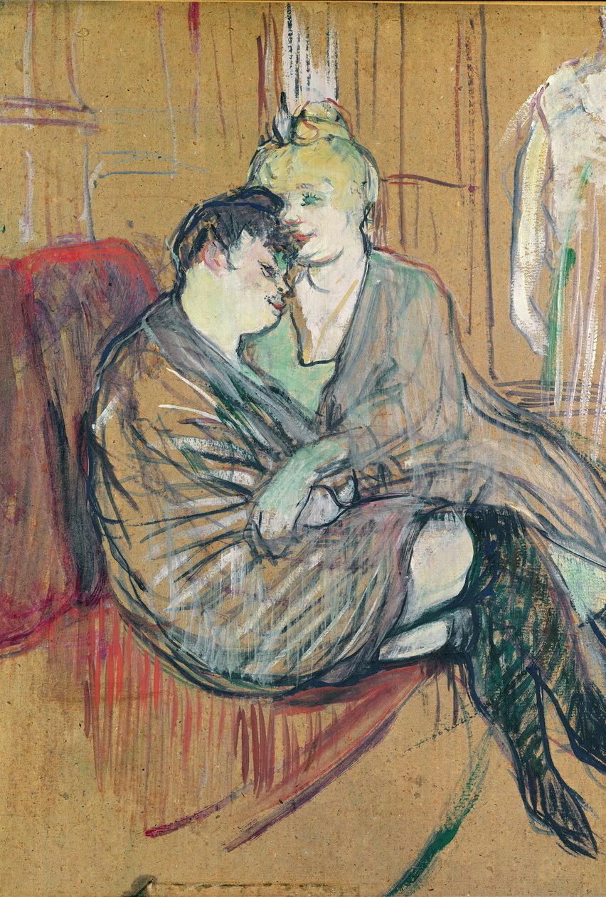 Os dois amigos, 1894 (óleo no cartão) de Henri de Toulouse Lautrec