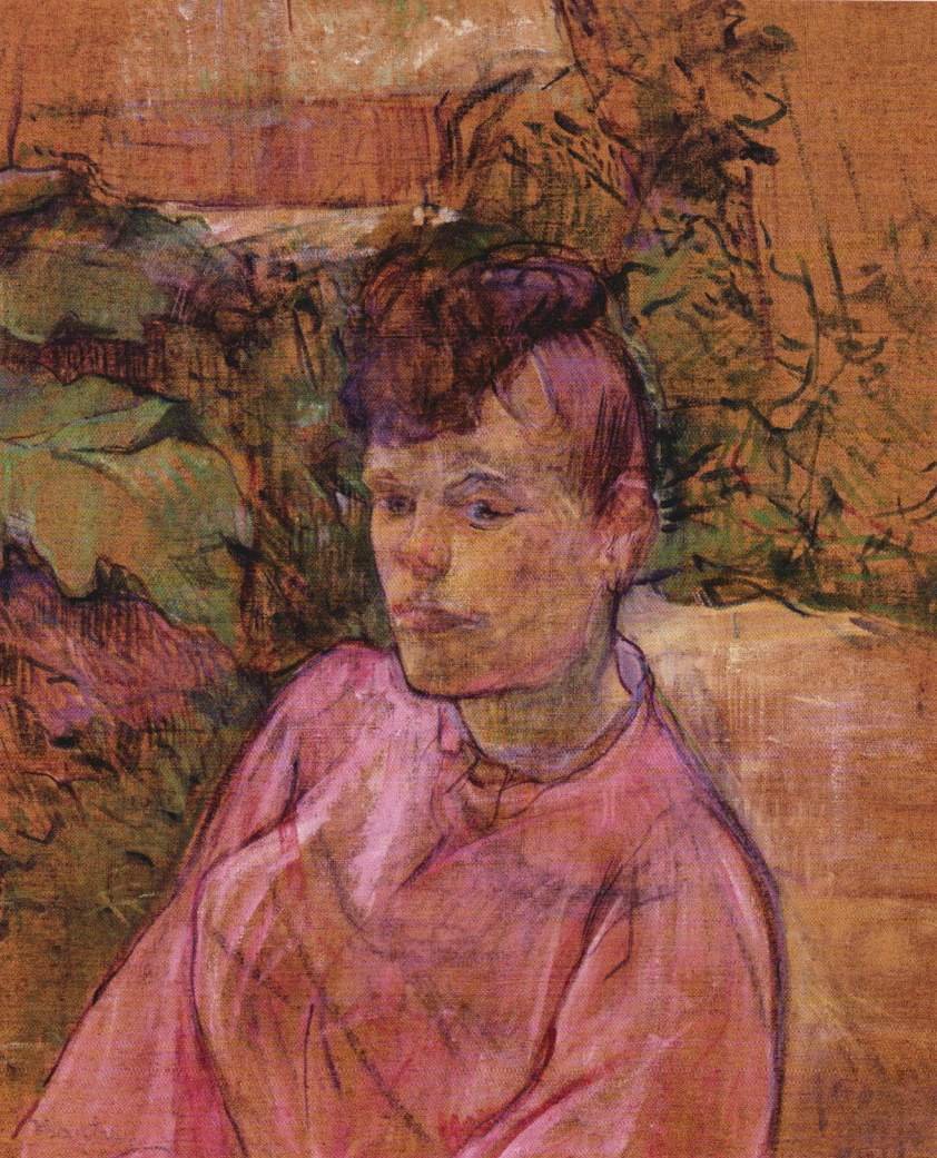 Mulher no jardim da floresta Monsieur de Henri de Toulouse Lautrec