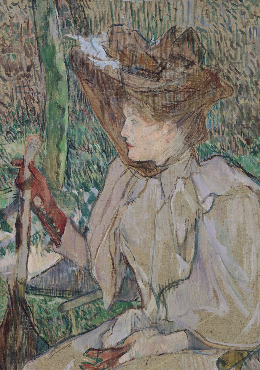 Mulher com luvas, 1891 (óleo sobre papelão) de Henri de Toulouse Lautrec