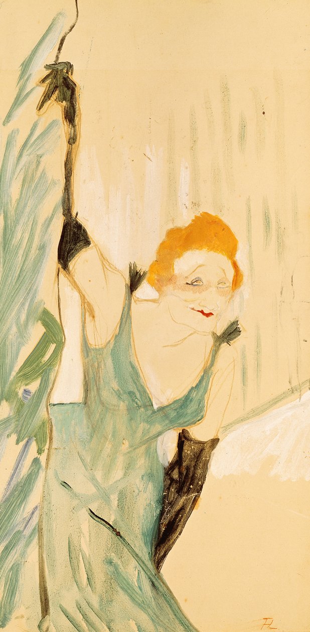 Yvette Guilbert (1867-1944) fazendo uma chamada de cortina, 1894 de Henri de Toulouse Lautrec