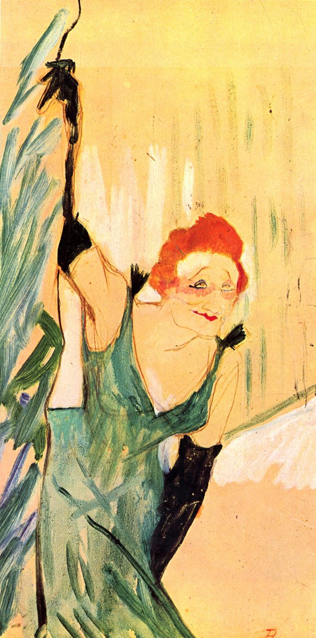 Yvette Guilbert cumprimenta o público de Henri de Toulouse Lautrec