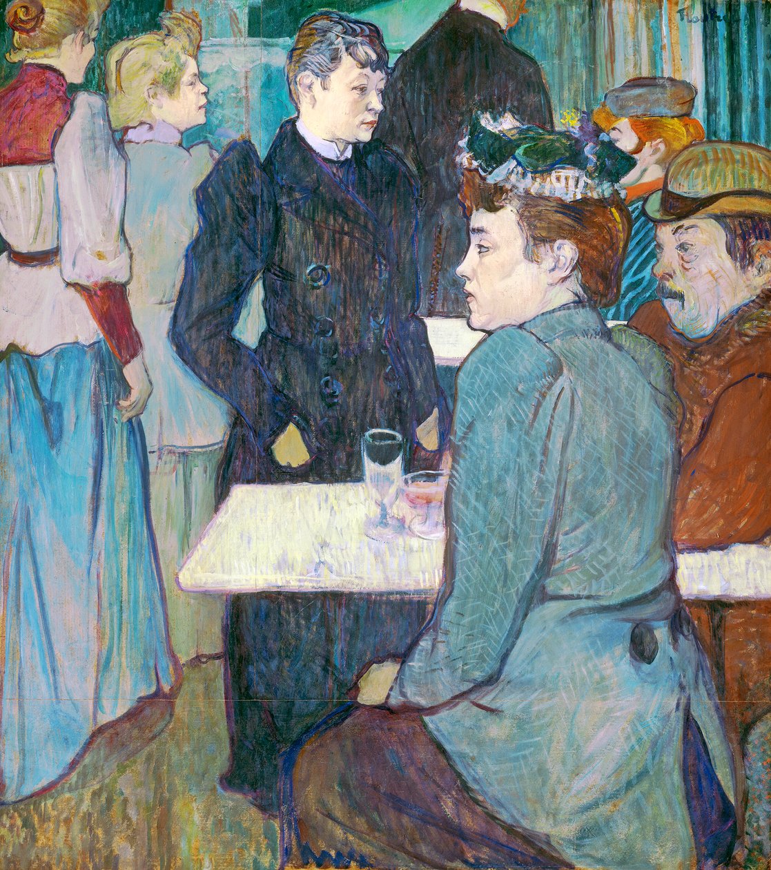 Um canto do Moulin de la Galette, 1892 (óleo sobre papelão) de Henri de Toulouse Lautrec