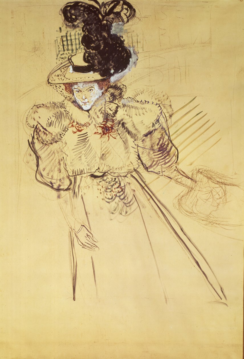 The White Review, 1895 (óleo no cartão) de Henri de Toulouse Lautrec