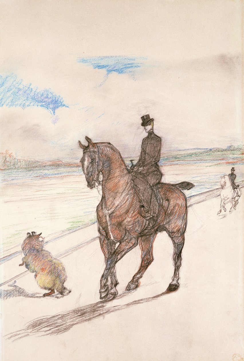 A Amazônia, c.1899 (lápis de cor sobre papel) de Henri de Toulouse Lautrec
