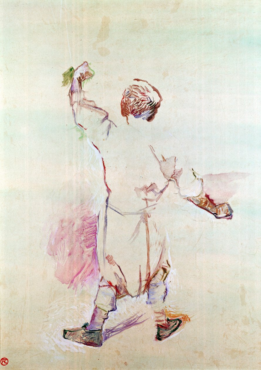 As costas de um homem de camisa comprida, 1888 (óleo sobre madeira) de Henri de Toulouse Lautrec