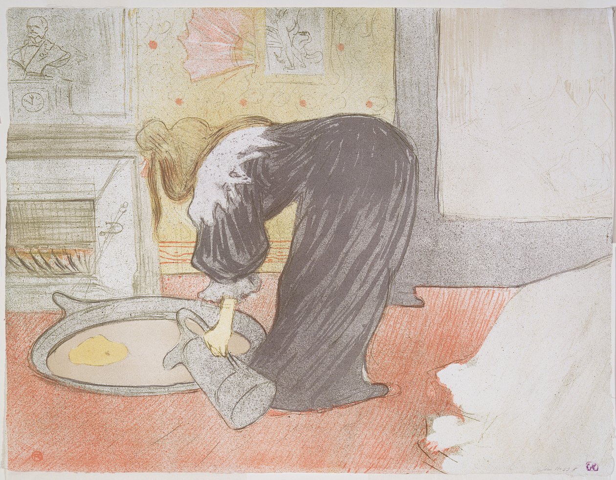 Mulher na banheira, 1896 de Henri de Toulouse Lautrec