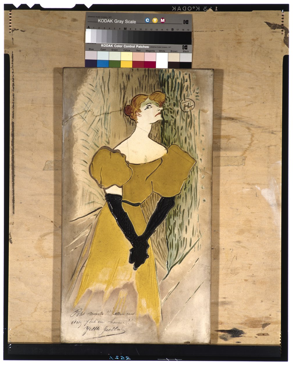 Yvette Guilbert, 1895 (cerâmica) de Henri de Toulouse Lautrec