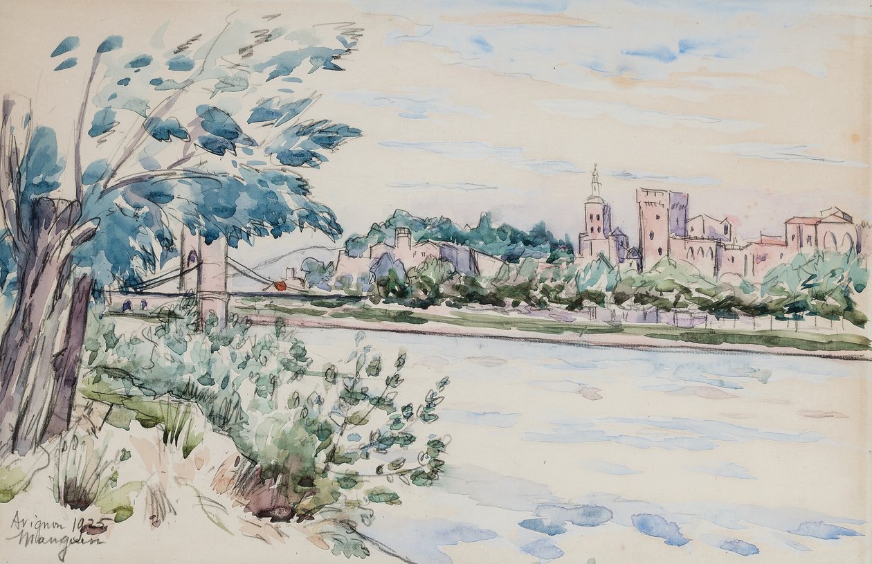 Avignon, o Palácio dos Papas de Henri Charles Manguin