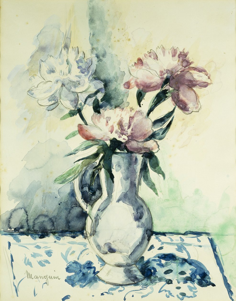 Bouquet de Peónias; Bouquet de Pivoines de Henri Charles Manguin