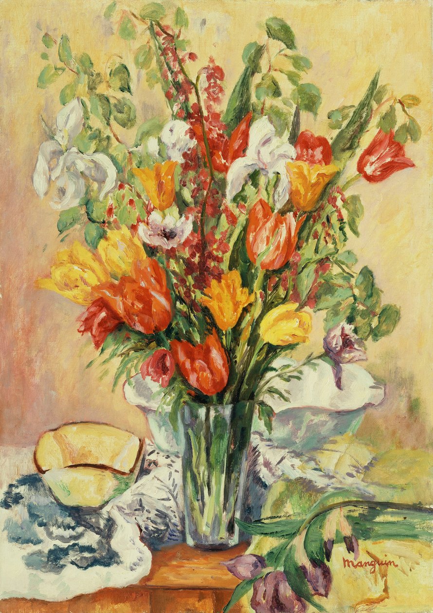Íris e Túlipas de Henri Charles Manguin