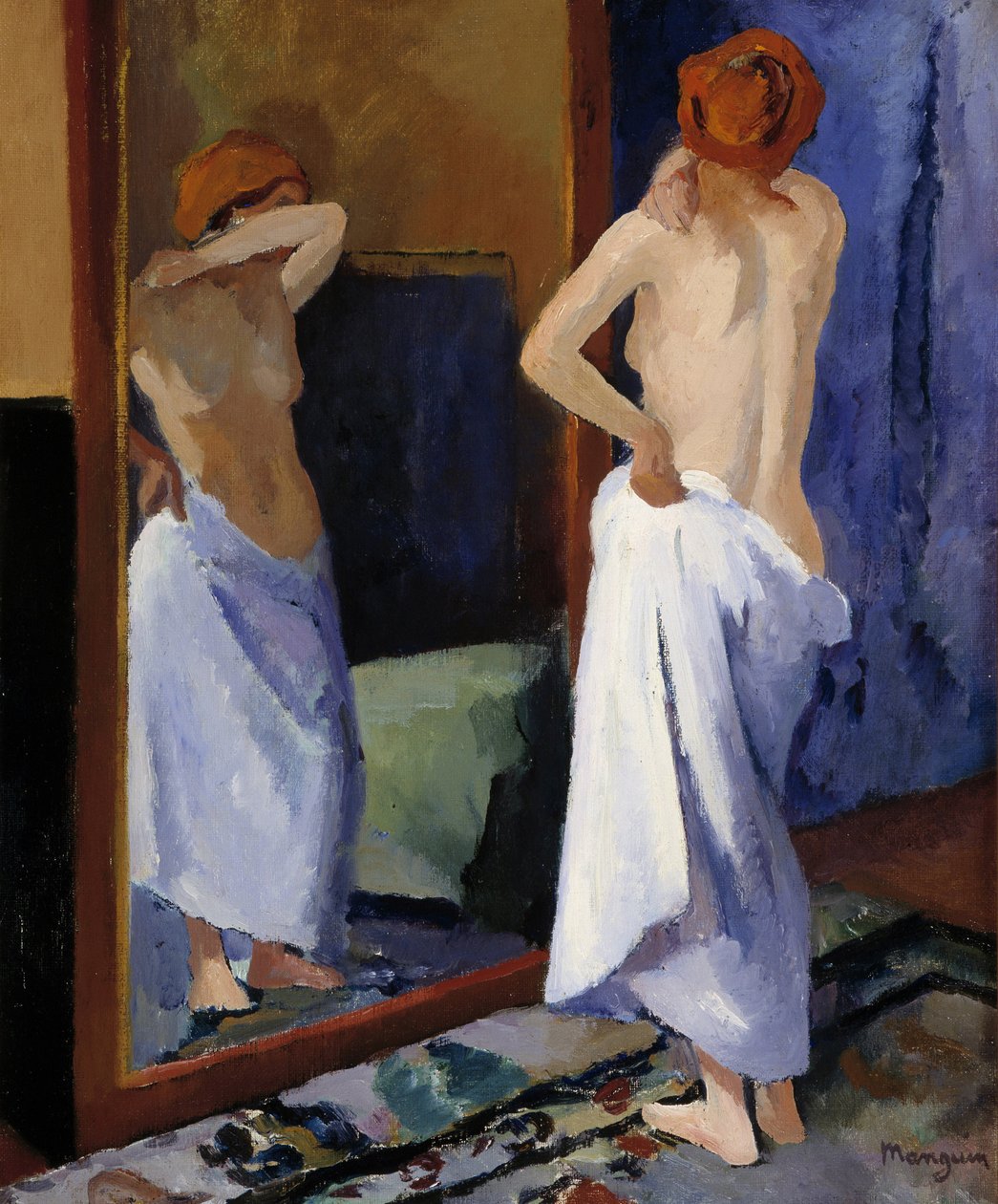 Nudez no século XX do Espelho (óleo sobre tela) de Henri Charles Manguin