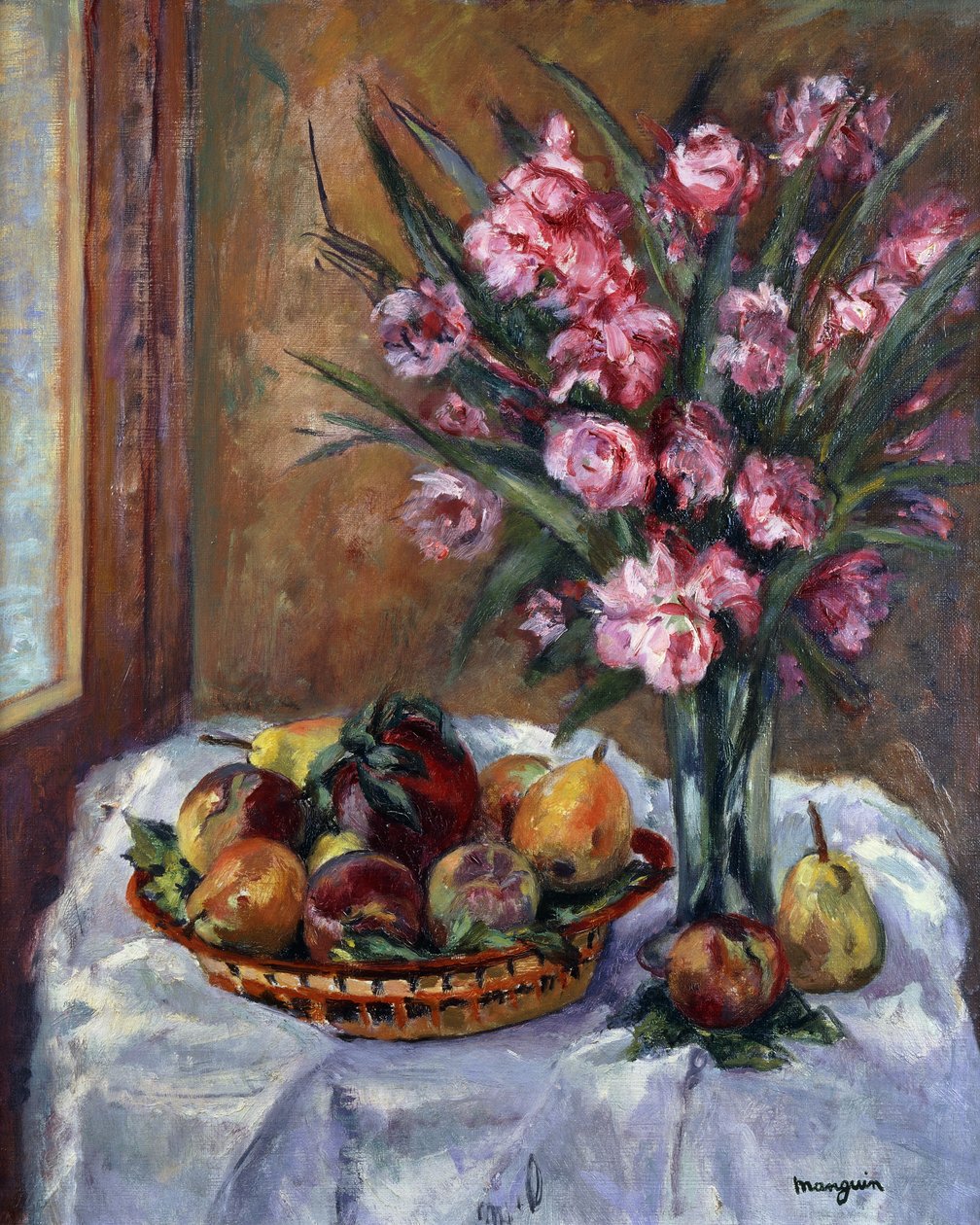 Oleandro e Fruta; Lauriers Roses et Fruits de Henri Charles Manguin